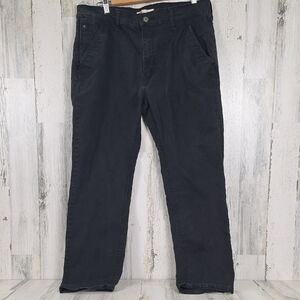 Levi Strauss Signature Faded Black Athletic Fit Twill Pants Size 36 X 32 FLAW